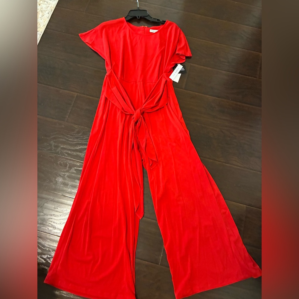 Robbie Bee
Women's Sleeveless Printed Mesh A-Line Jumpsuit Red size XL